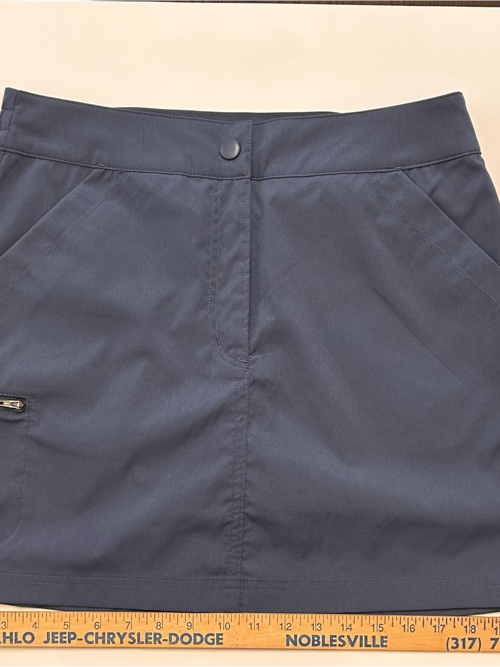 Women's Dark Navy Performance Mini Skirt with Pockets